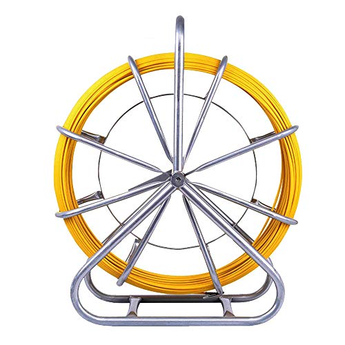 Yonntech 6 mm X 130 M Brin Rigide DAiguillage/Tirage De Câble Fibre De Verre Tige de canne Rodder Fiberglass Tirer le câble de fil de pointe Rouler le ruban de poisson