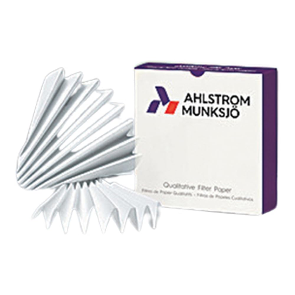 Ahlstrom 5170-1250 Pleated (Fluted) Filter Paper, Grade 517, 12.5 cm Diameter (Pack of 50)