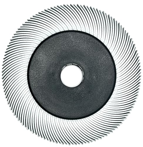 Image of Radial Bristle Brush, 6 in x 1 /2 in x 1 in, 120 Grit (White) Type C Curved Bristles, 33212, 1 Pack