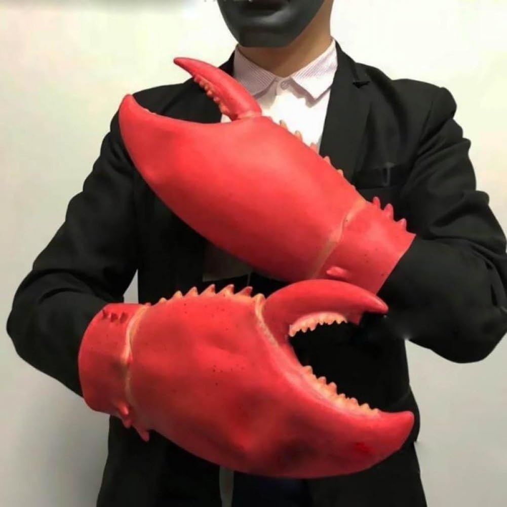 Muteitt Lustige -krabben-klauen-Handschuhe, Neuartige Krabben-Handschuhe, Halloween-Cospaly-kostüm, Rollenspiel-Requisiten Spielzeug