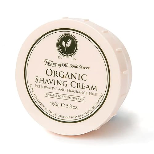 Taylor of Old Bond Street Organic Shaving Cream wAloe & JojobaNew 5.3 oz.