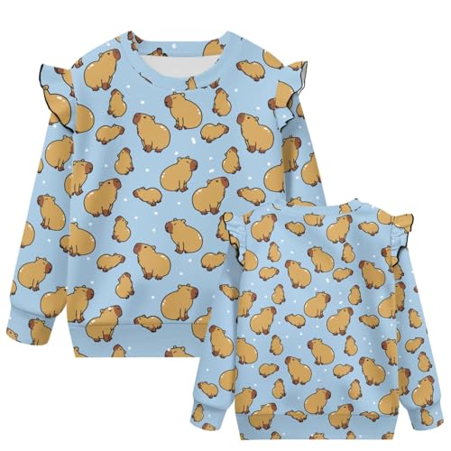 Crewneck Sweaters for Girl Cute Girls Long Sleeve Pullover Sweater Soft Girl and Toddlers' Crew Neck Sweatshirt2