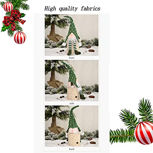Holiday Christmas Gnome Decorations W/Led Light, 5 Pcs 14’’ Xmas Table Decorations Handmade Swedish Tomte Plush Gnomes Christmas Scandinavian Santa Elf Decoration Ornaments Thanks Giving Day Gifts #TOP3