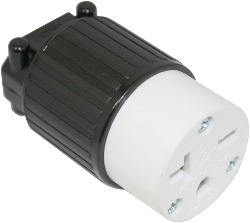 Superior Electric YGA022F Straight Electrical Receptacle 3 Wire, 20 Amps, 250V, NEMA 6-20R (1 Pack)