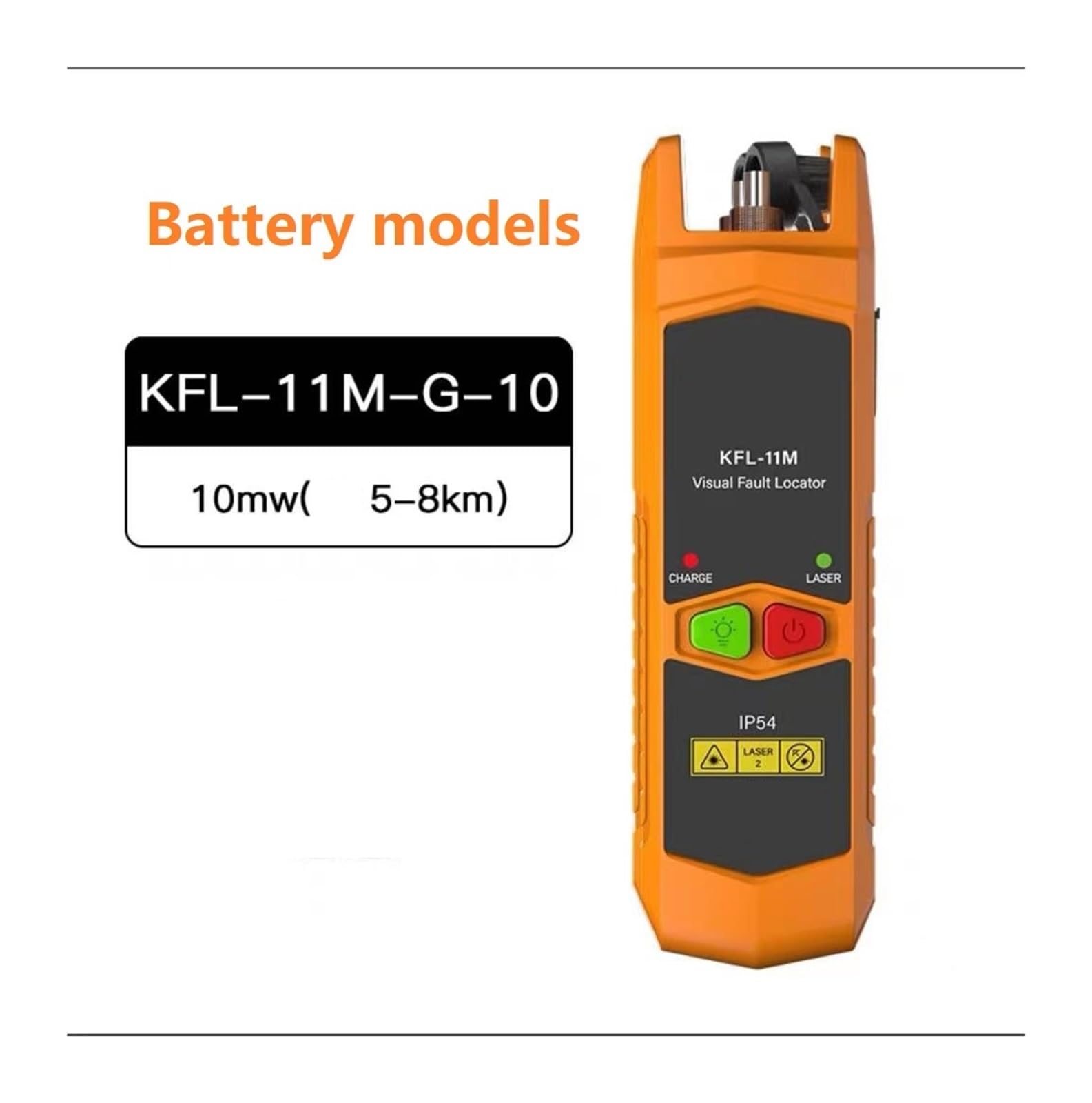 Localisateur Visuel De Défauts 30MW/10MW/20MW, Testeur De Câbles À Fibres Optiques 1-30km SC/St/FCFTTH(Battery 30MW)