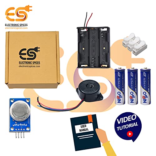 Image of Electronic Spices Diy Mini Smoke Detector Kit With User Mannual And Video Tutorial