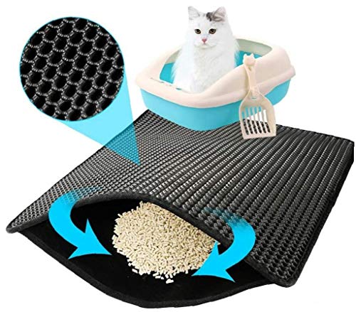 MICHAELA BLAKE Arena para Gatos Mat Doble Bandeja Capas De Arena con Honeycomb Grandes Agujeros De La Litera Plegable Diseño De Control De Dispersión El Atrapar Box