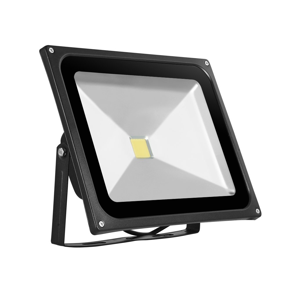 3x 50W LED Fluter Strahler Gartenlampe Kaltweiß Kaltweiss Licht mit Schwarz Aluminium Gehäuse Wasserdicht IP65 85-265V
