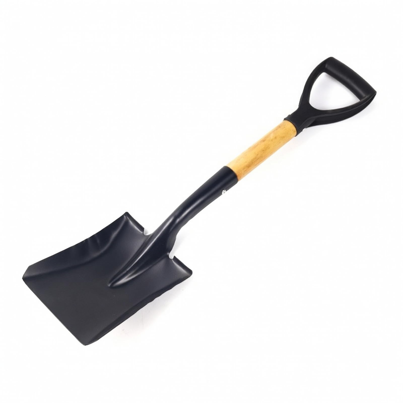 Pala de Jardinería Punta Fina Pala Herramienta Mango de Madera Acero Manganeso Templado con Cabeza Afilada para Excavación Profunda Empuñadura Cuerpo, 68CM, Square Head