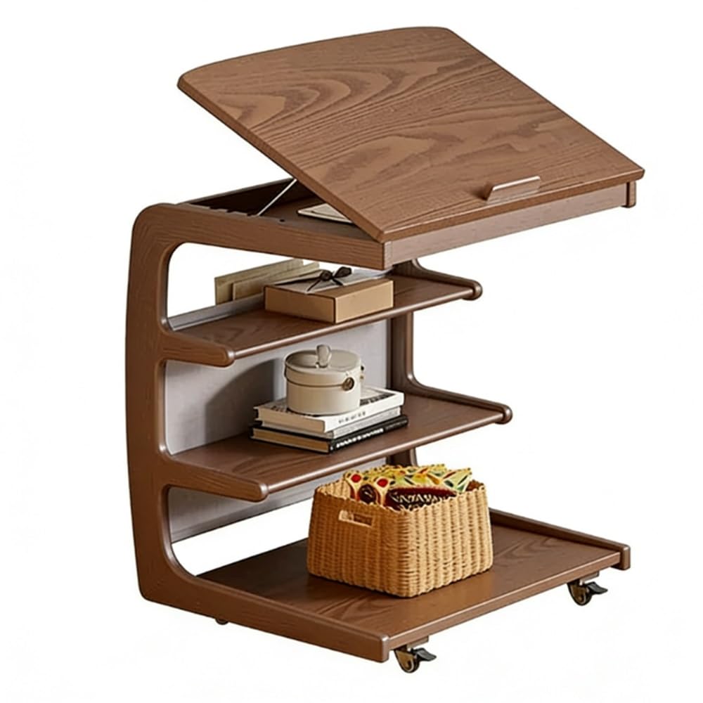 XUJUAN-0227 Coffee Tables Bedside Cabinet Storage Cabinets Flip Tables Sliding Book Shelf Decorative
