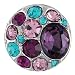 Ginger Snap Vintage Brooch Purple and Aquas Snap