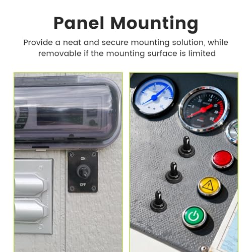 Image of Anina Waterproof Toggle Switch 12V DC 30A Heavy Duty 2 Pin SPST ON /Off with Mounting Panel for Car Marine Boat