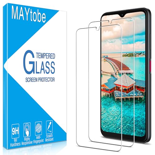 MAYtobe [2-Pack Specially Designed for T-Mobile REVVL 6, T-Mobile REVVL 6X Screen Protector Tempered Glass, No Bubbles, Anti Scratch, Easy to Install