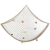 🎁 HOCHWERTIGE MATERIALIEN: Das Fischernetz besteht aus starkem Baumwollfaden, ist stark und langlebig, stark und leicht und leicht zu tragen.