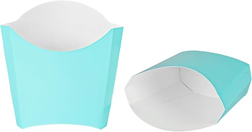 Bio Tek - Taza para papas fritas de 4.5 x 3.2 x 3.9 pulgadas, 100 vasos desechables para refrigerios, apilables, sostenibles, soporte para papas