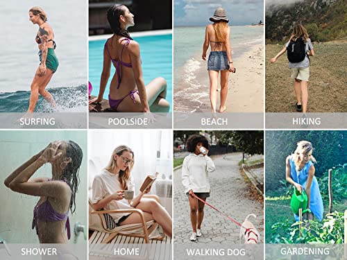 LAVAU Beach Flip Flops for Women 2 Pairs, Waterproof Non Slip Thong Sandals for Shower Beach Pool, 100% Recyclable2