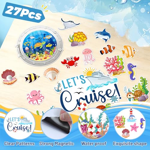 Imanes decorativos de animales marinos 27 piezas miniatura 6