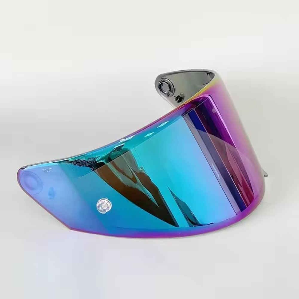 ZJHFDC Motorcycle Helmet Visor for KYT NFR NX NZ, Windproof Anti Scratch Helmet Visor Replacement Motorcycle Accessories,normal-Irainbow