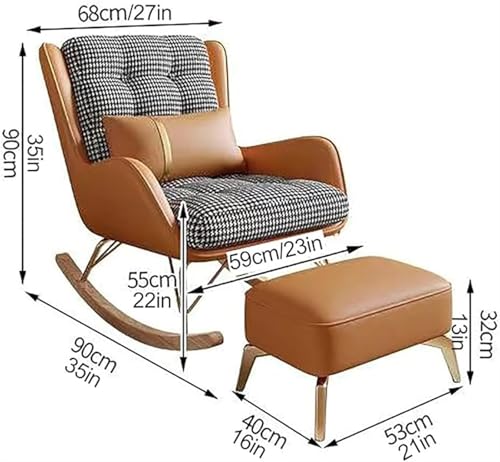 Fauteuil inclinable de salon avec ottomane pour coin lecture et détente