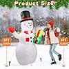 CAIPEV 360° Rotating LED Lights 5ft Inflatable Snowman: Upgrade Christmas Blow Up Yard Decoration for Indoor Outdoor Garden Xmas Holiday Decor #1