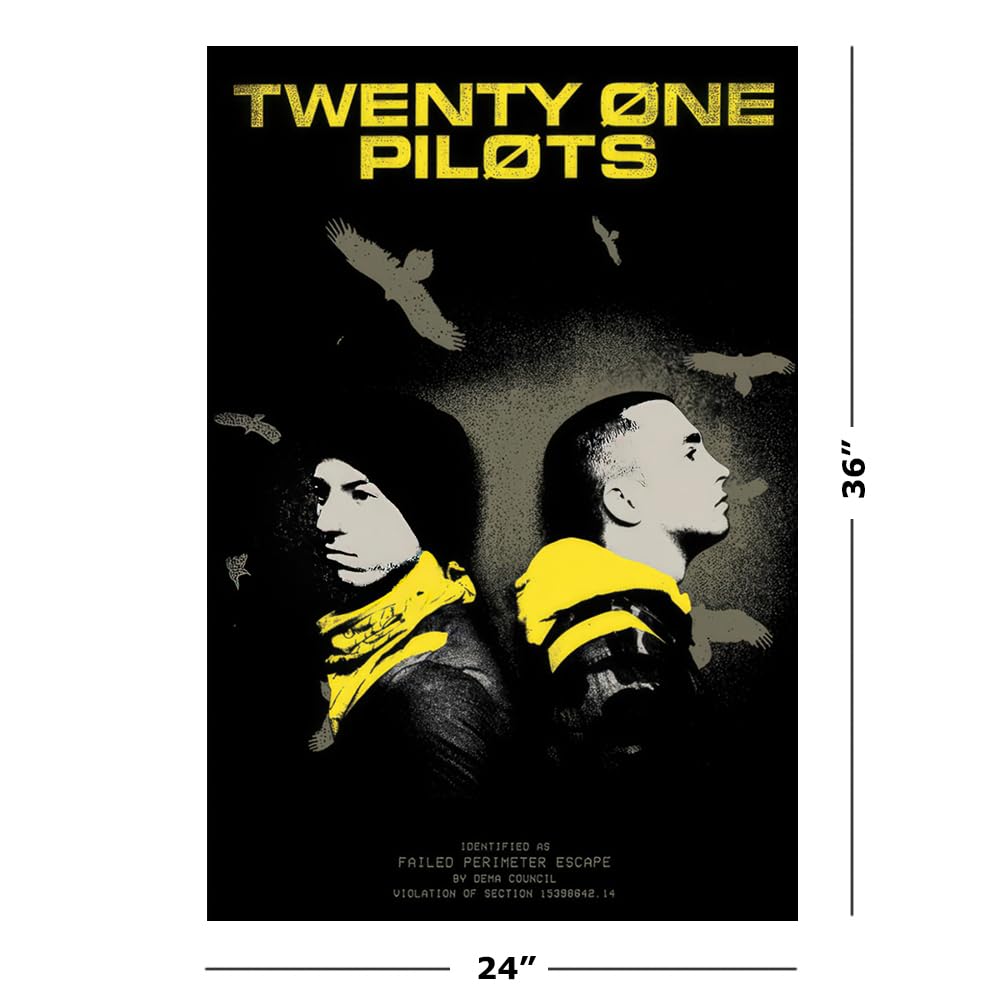 Amazon.com: Twenty One Pilots - Music Poster (Trench Vultures - 21