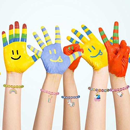 image for Hicarer 9 Pieces Colorful Unicorn Bracelet Girls Unicorn Bracelets Rai