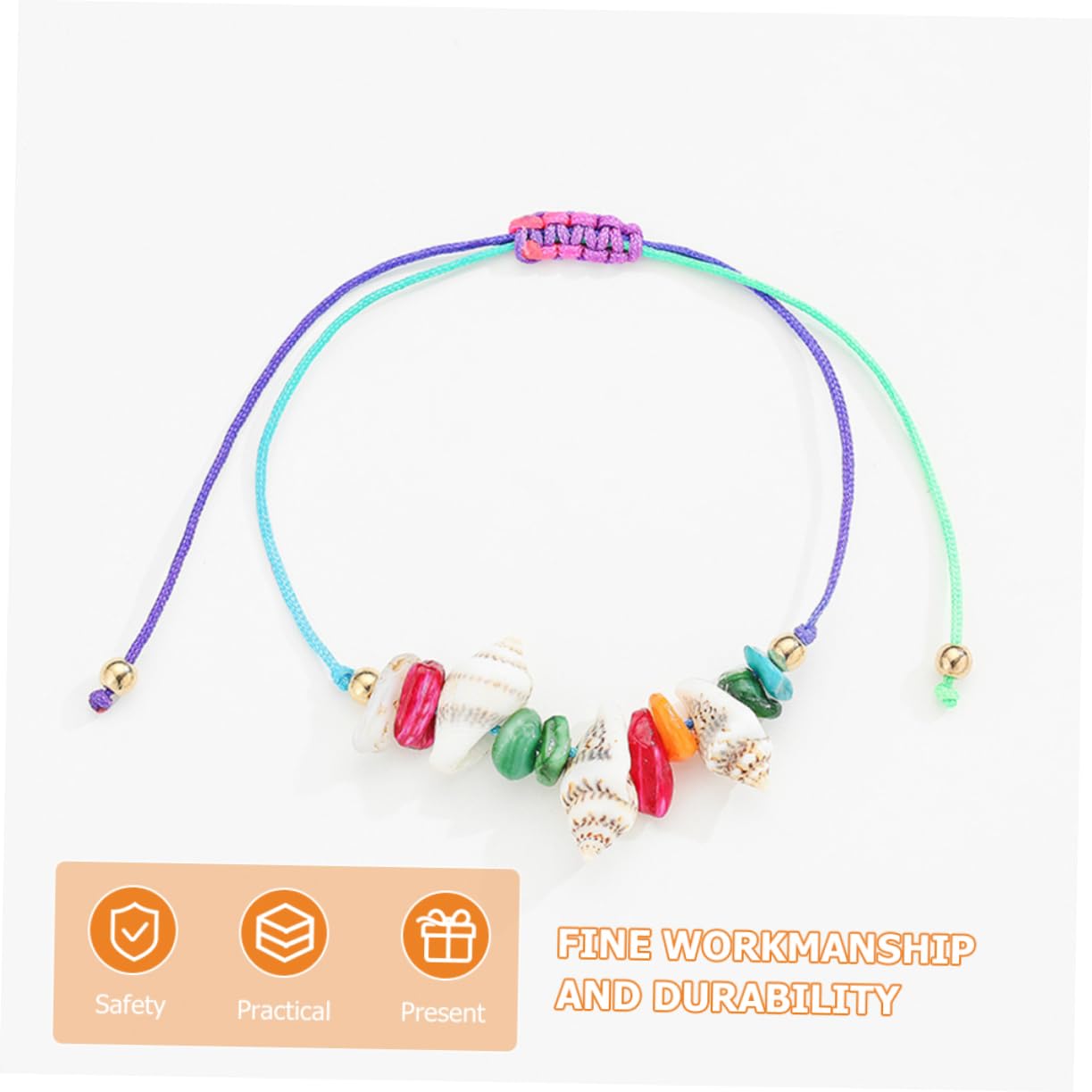 SHERCHPRY Juego De 5 Pulseras De Cuentas De Concha Para Mujer Joyería De Playa Ligeras Y Agradables Para La Piel 12 Unidades X 5