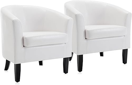Miniatura 30 de BELLEZE - Sillón de piel sintética para sillones y sillas Blanco y marrón,Beige,Negro -,Negro y Beige,Azul Coral,Marrón,Caramelo,Estampado