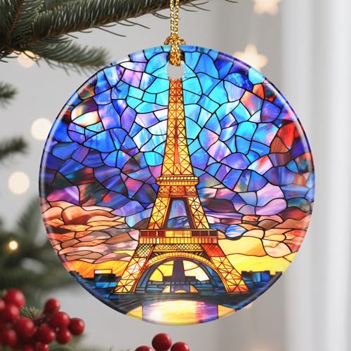 Christmas Ornaments, Eiffel Tower Ornament, Christmas Tree Ornaments, Xmas Decorations, Holiday Decorations, Eiffel Tower Lover Gifts, Holiday Party Gifts, and Xmas Gift Ideas