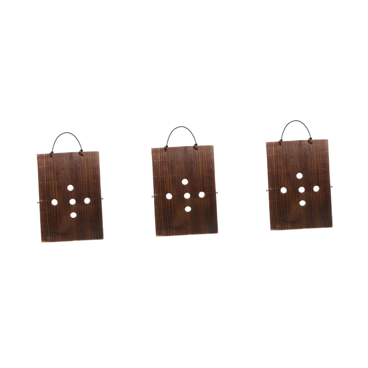 Décoration murale durable en bois massif avec 3 panneaux suspendus pour plantes VICASKY
