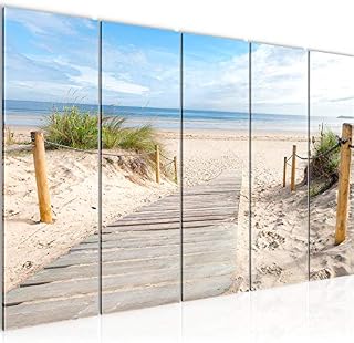 Runa Art Wall Pictures beach Sea Modern Non-Woven Canvas Living Room Hall Nature Beige blue 607312a