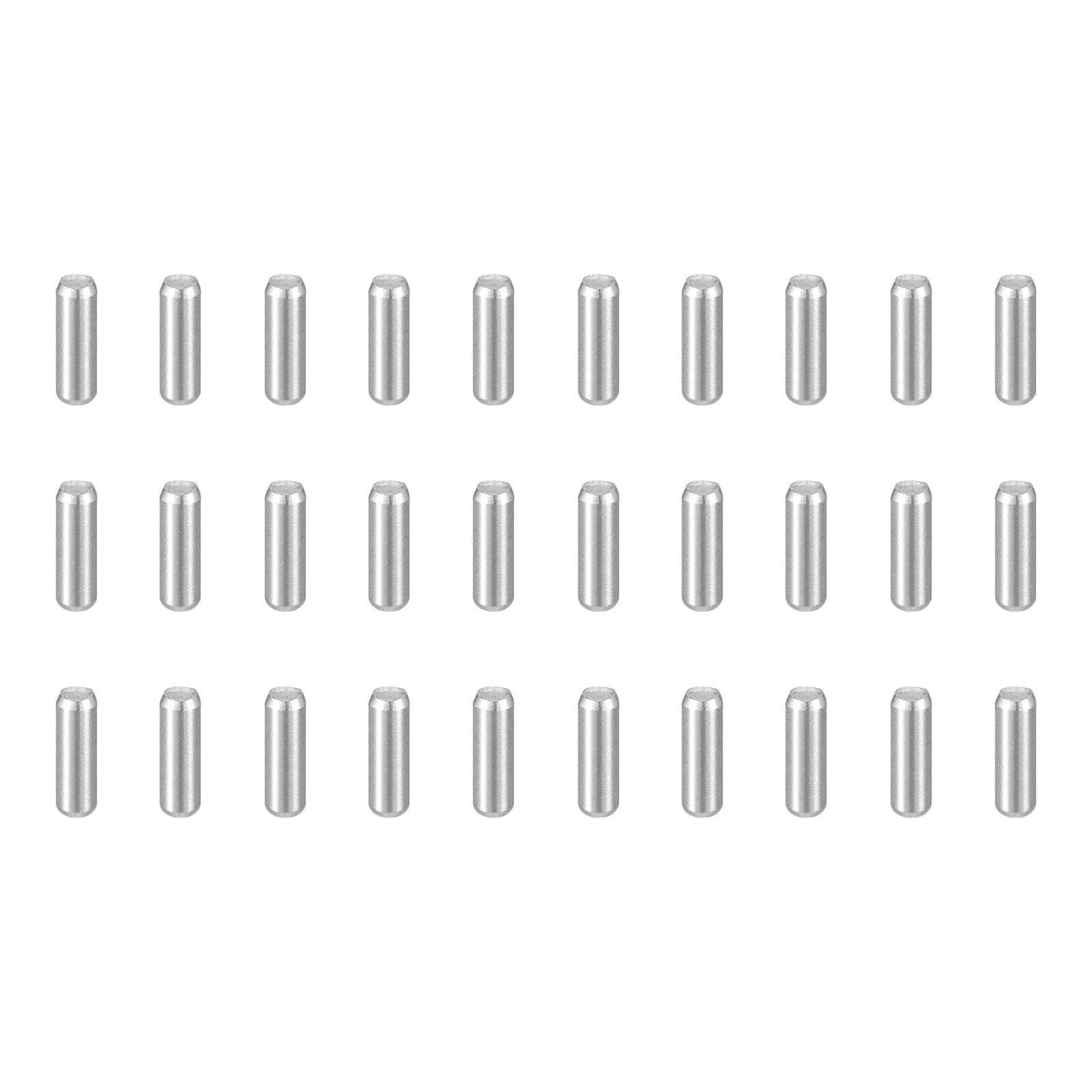 HARFINGTON 50pcs Dowel Pins M2(2mm) x 7mm 304 Stainless Steel Cylindrical Shelf Support Peg Pin Rod Fasten Elements for Metal Devices Wood Furniture