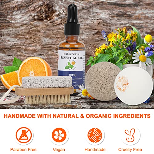 Totally Natural Men's Gift Set Of 8, 6Pcs Of Coffee And Orange Bath Bomb For Calming And Refreshing #TOP1