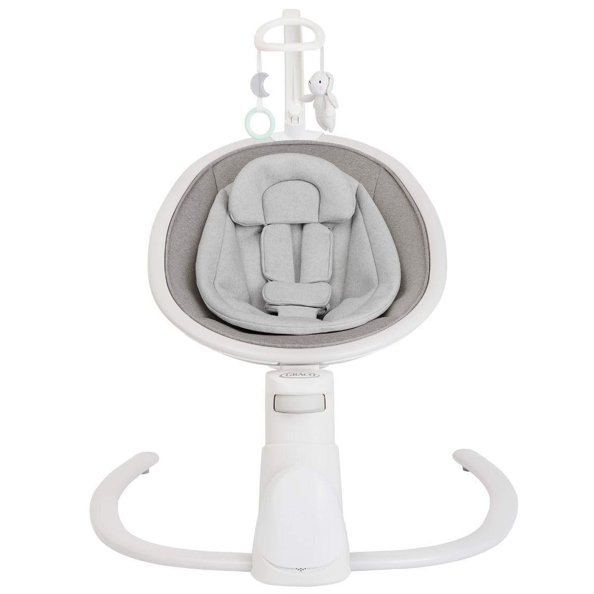 Graco Sway 'n Grow - Chupete Bluetooth con barra de juguetes, adecuado desde el nacimiento hasta aprox. 4 años (0-18 kg), con 6 movimientos oscilantes, vibración de 4 velocidades, música, ajuste de