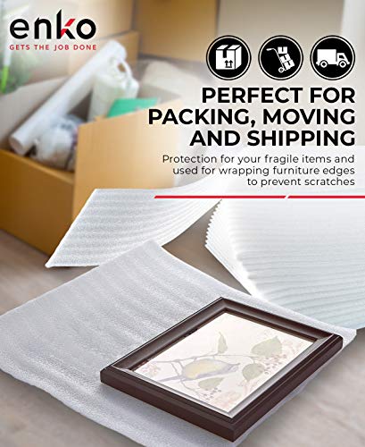 enKo 12 x 12 Inch (8000-Pack) Foam Wrap Sheets for Moving Shipping Packing Supplies - Thumbnail 4