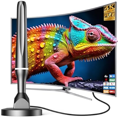 2025 TV Antenna Indoor,Antenna for Smart TV for Long Range Reception and All Smart/Old TVs,HD Digital Antenna with Signal Booster for Local Channels,Supports 4K 1080p