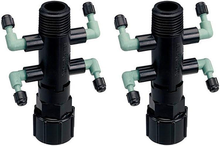 Orbit 67060 Colector adaptador cuádruple de flujo completo, negro (paquete de 2)