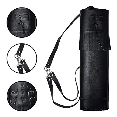 Universe Archery Back Arrow Quiver | Genuine Cowhide Leather Arrow Holder | Traditional High Grade Handmade Quiver For Hunting & Archery Sports | Lightweight & Comfortable #TOP2