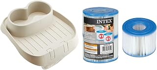 Intex Whirlpool portabicchieri accessori di plastica per SPA Pure, beige, cartuccia...