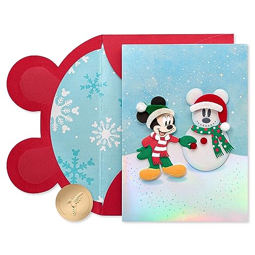 Tarjeta de Navidad de Disney para decorar el hogar y compartir deseos en familia