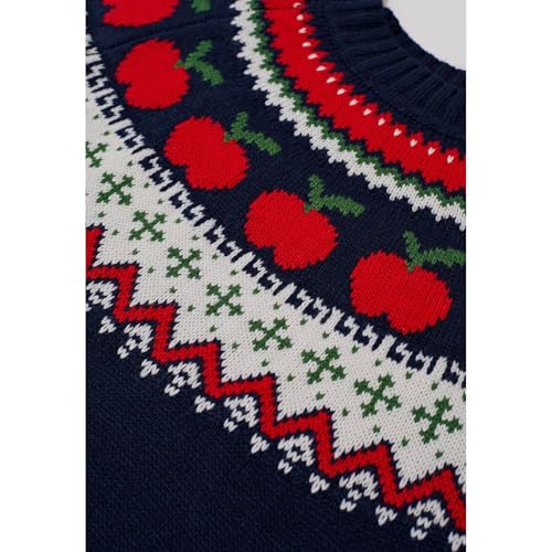 Image of CHICWISH Women Pumpkin Print Long Sleeves Knit Sweater Crewneck Casual Pullover Tops Fall Halloween Party Sweatershirt