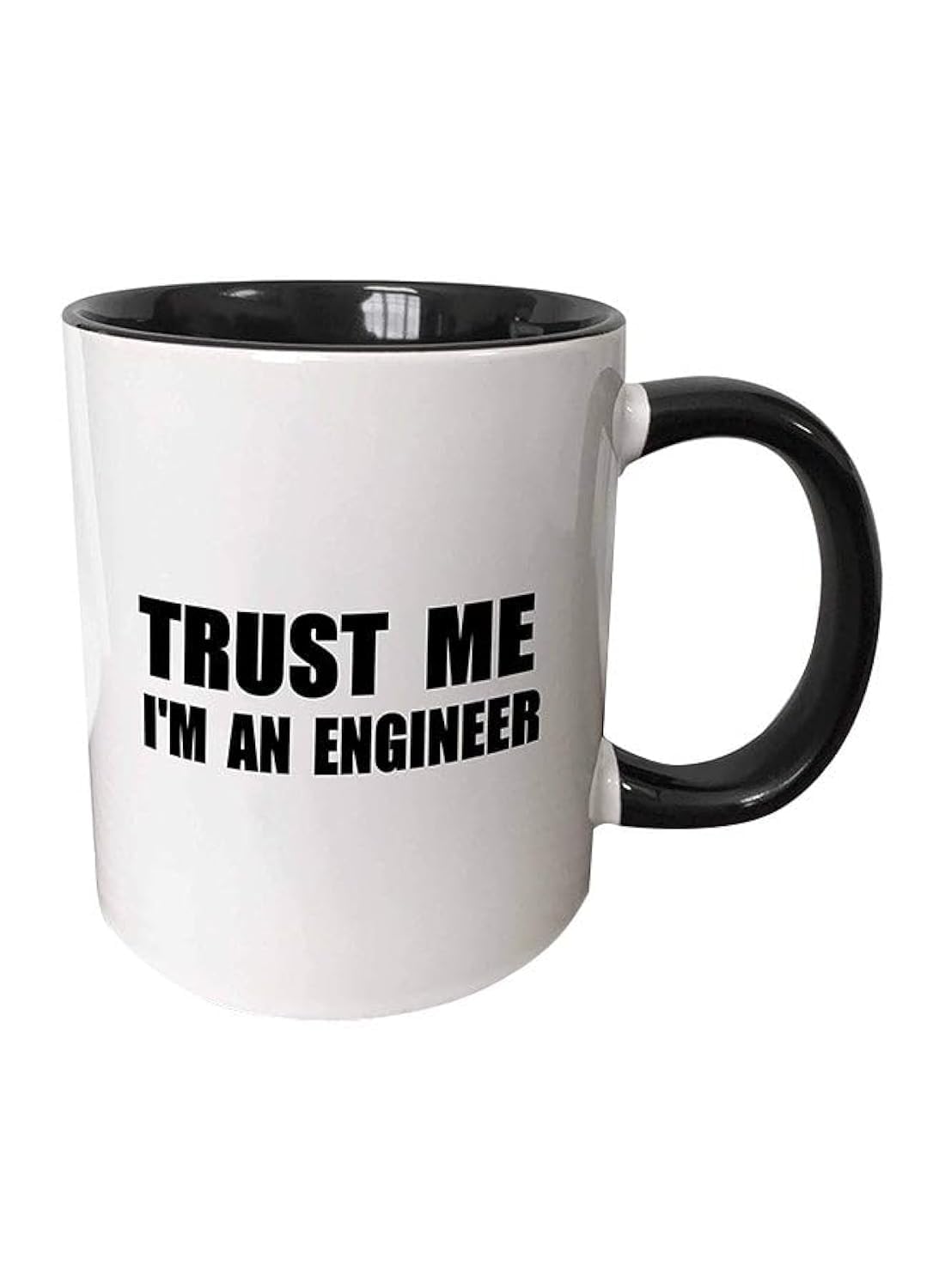 RYN Trust Me I'M A Engineer Printed Ceramic Mug White/Black - RYNmg15733