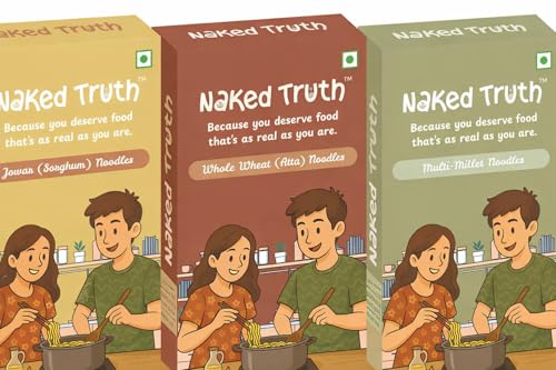 Image of Naked Truth Multi Millet, Jowar & Whole Wheat Veg Hakka Noodles Combo (3 x 215g) | Non-Fried | No Maida Healthy Hakka Noodles