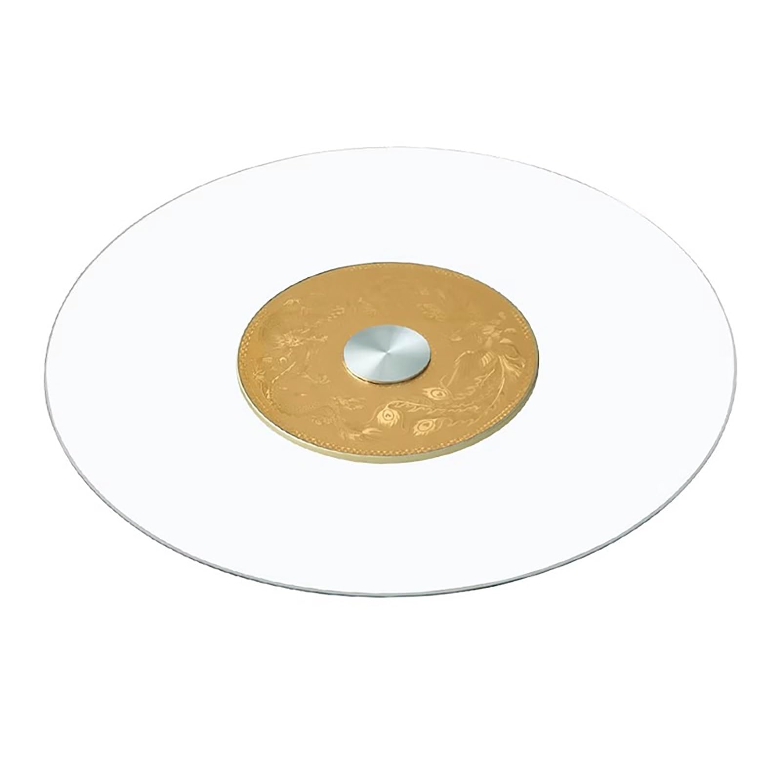 Table à manger plateau de service rotative en verre trempé robuste 360
