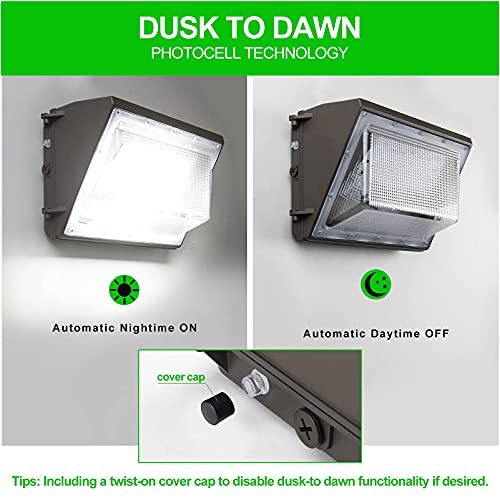 Bulbeats 120W Led Wall Pack Lights 15600Lm 5000K Daylight Led Wall Pack With Photocell Dusk To Dawn Ip65 Waterproof Wall Mount Outdoor Security Lighting Fixture thumb #3