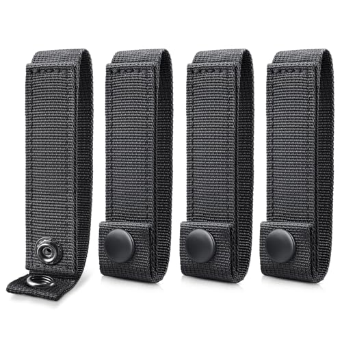 WYNEX Molle Straps 4 inch, Molle Panel Straps Molle Attachment Straps for Tactical Bag Accessories Molle Webbing Straps with Snaps for Backpack Tactical Pouch Molle Connectors, 4 Packs