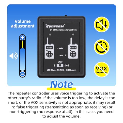 Image of Surecom SR-629 2 in 1 Duplex Cross Band Radio Repeater Controller with Radio Cable for Walkie Talkie