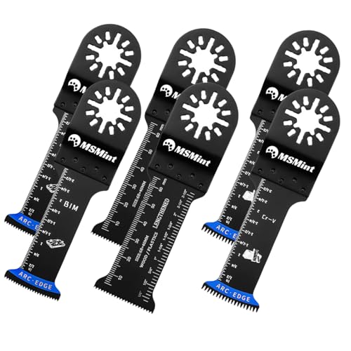 マルチツール 替刃 OIS規格品 マルチ 交換用 ブレード バイメタル 木材 金属 木工専用刃 替え刃 (ロング 6枚セット)