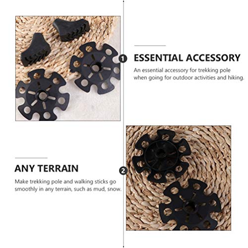 BESPORTBLE 8Pcs Cesta De Neve Do Floco De Neve De Borracha De Substituição Dicas para Caminhadas Pól