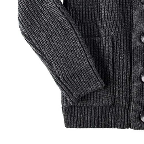 Mens Shawl Collar Sweaters Cardigan Cable Knit with Pockets Cardigan Button Down Knitted Sweaters4